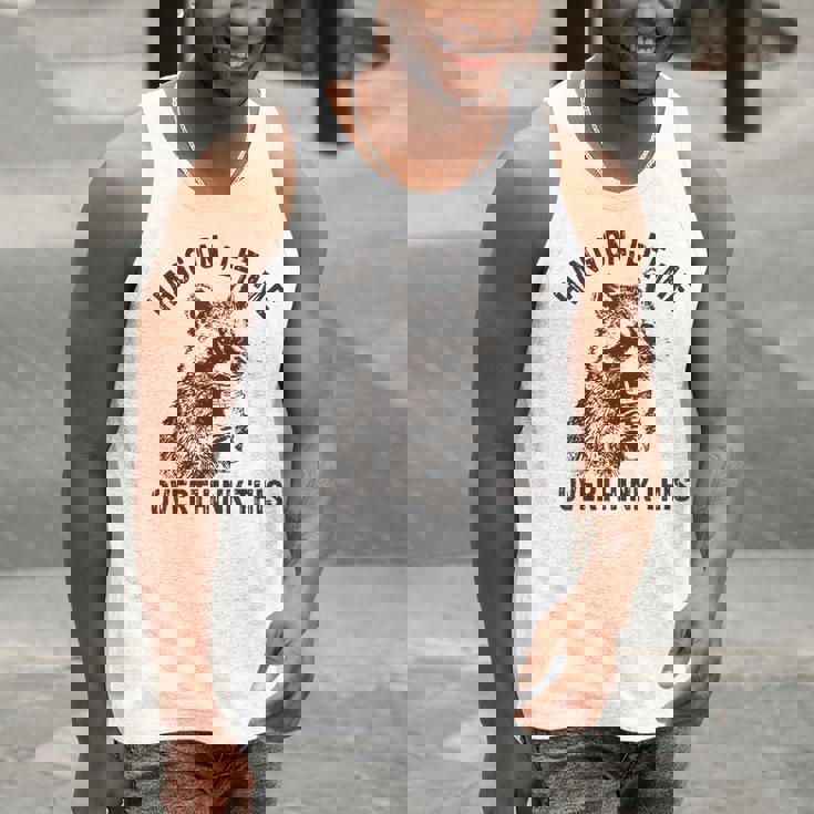 Sarcastic Raccoon Men's Tank Top - Fun Thoughtful Attitude