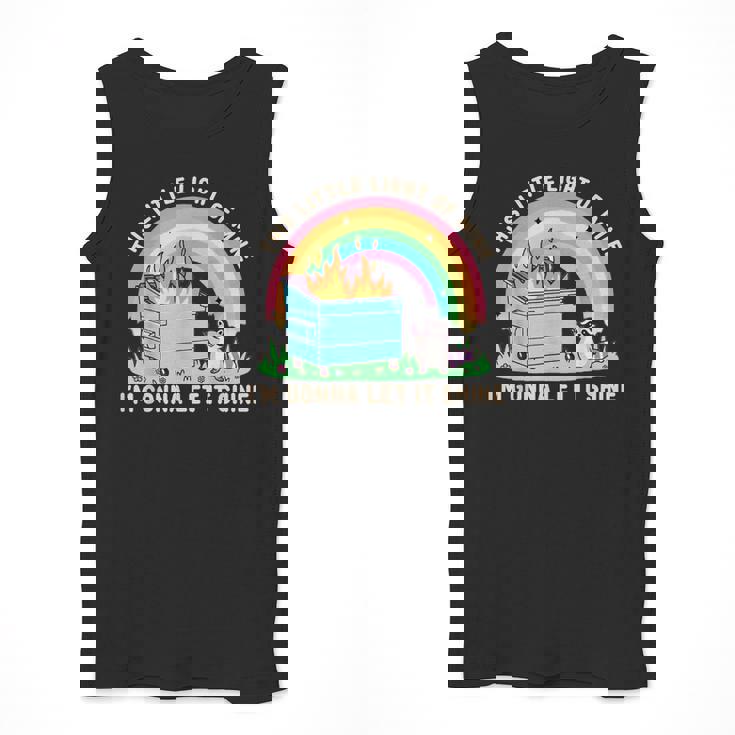 Groovy This Little Light-Of Mine Dumpster Fire Raccoon Men Tank Top