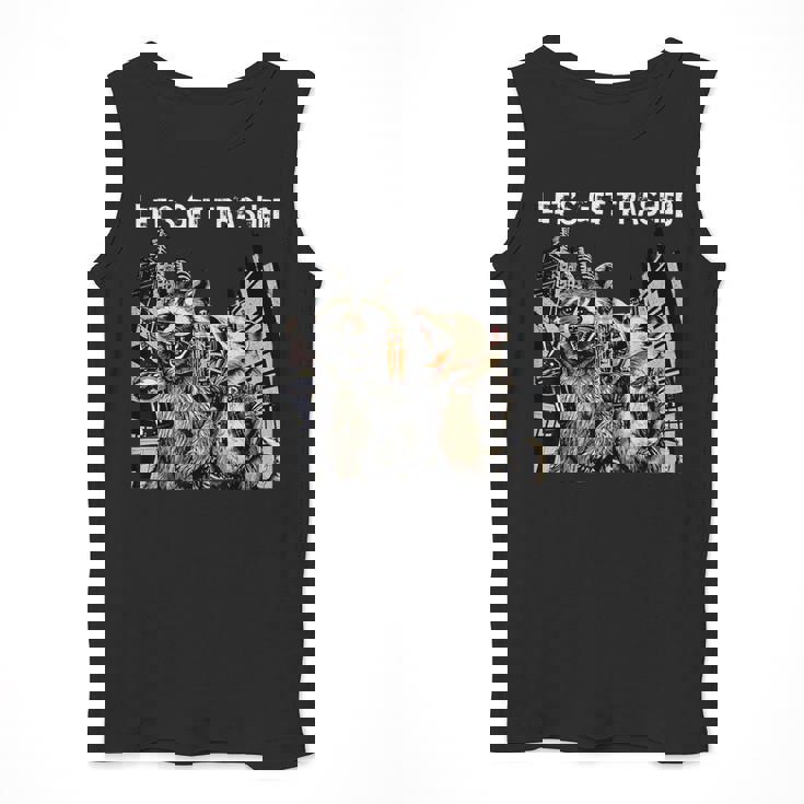 Let's Get Trashed Men’s Tank Top | Fun Raccoon & Opossum Beer Design