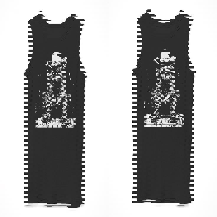 Raccoon Cowboy Western Tank Top - Fun for Adults & Kids