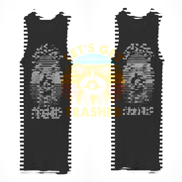 Raccoon Lovers Adorable Animal Let's Get Trashed Small Men Tank Top