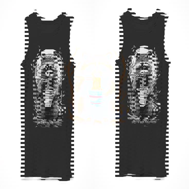 Raccoon Noodle Cup | Unisex Tank Top | Fun & Whimsical