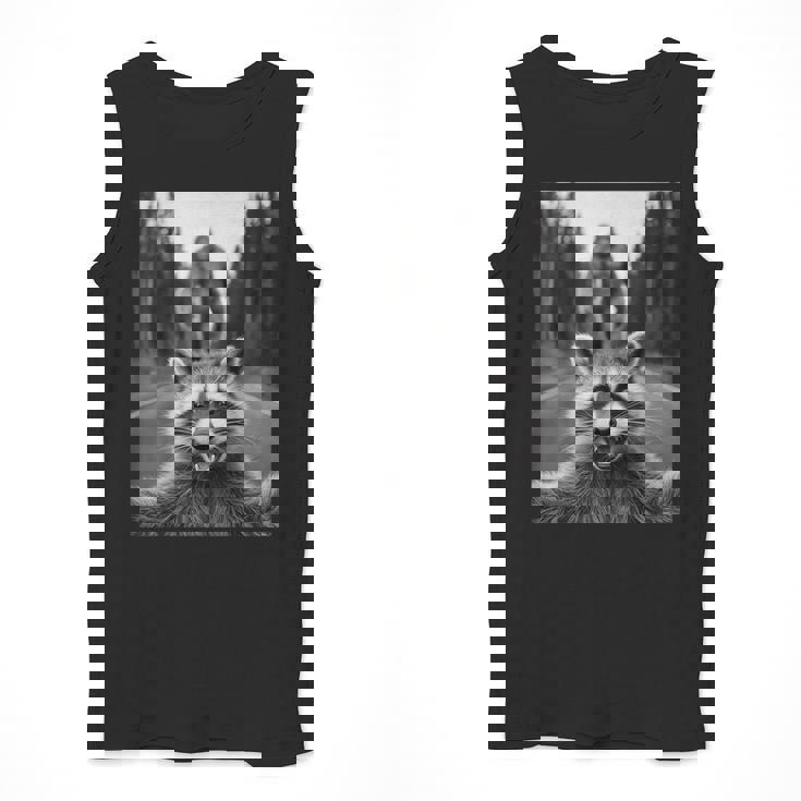 Raccoon & Sasquatch Selfie Men's Tank Top | Quirky Outdoor