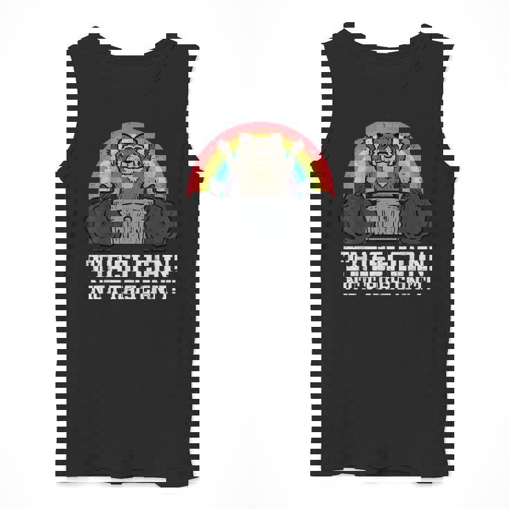 Raccoon vs Street Cat Unisex Tank Top | Fun Animal Design