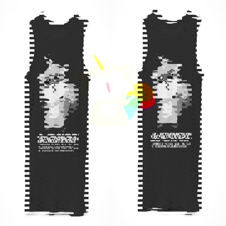 Racoonicorn Trash Panda Raccoon With Unicorn Horn Men Tank Top