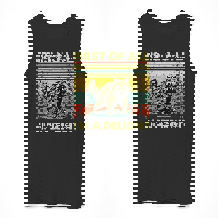 Retro Angry Raccoon Tank Top for Men – Humorous Animal Delight