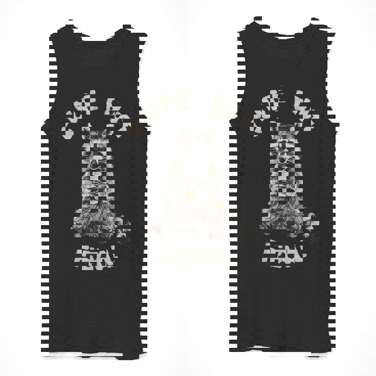 Sarcastic Raccoon Tank Top - Cute & Feral Small Men's Wear