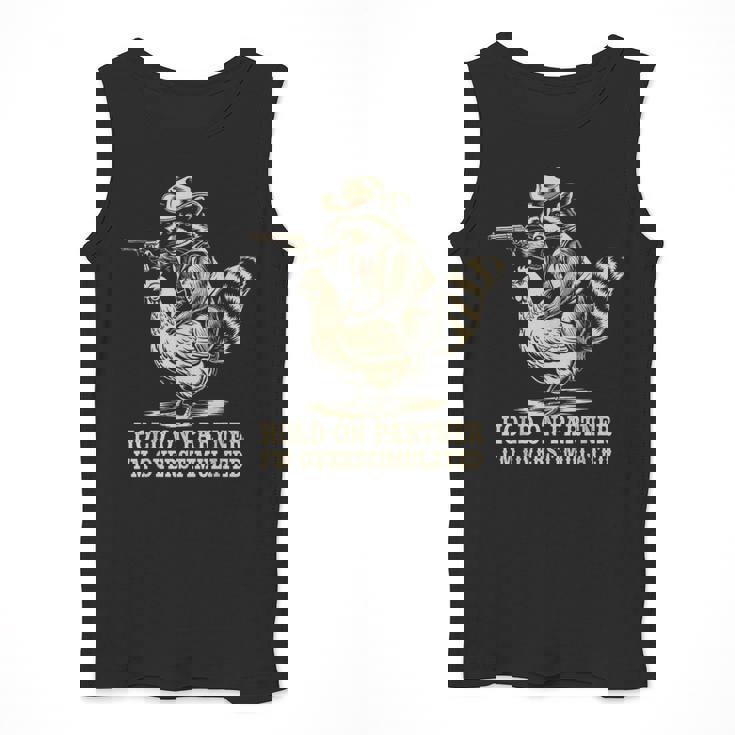 Vintage Western Humor Raccoon Tank Top - Cowboy Raccoon Design for Men