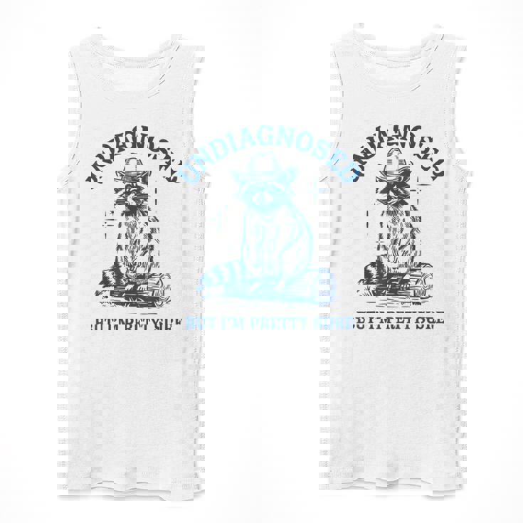 Cowboy Raccoon Meme Men's Tank Top | Quirky Humor Style
