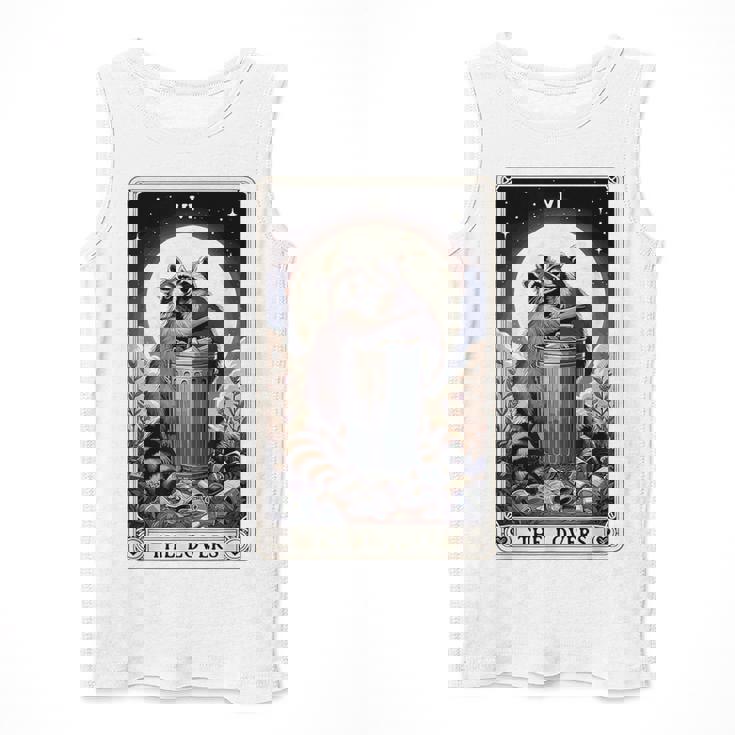 Raccoon Lovers Tarot Card Men's Tank Top | Rustic Design
