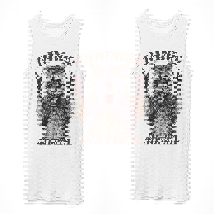Raccoon Unhinged And Feral Retro Raccoon Feral Summer Men Tank Top