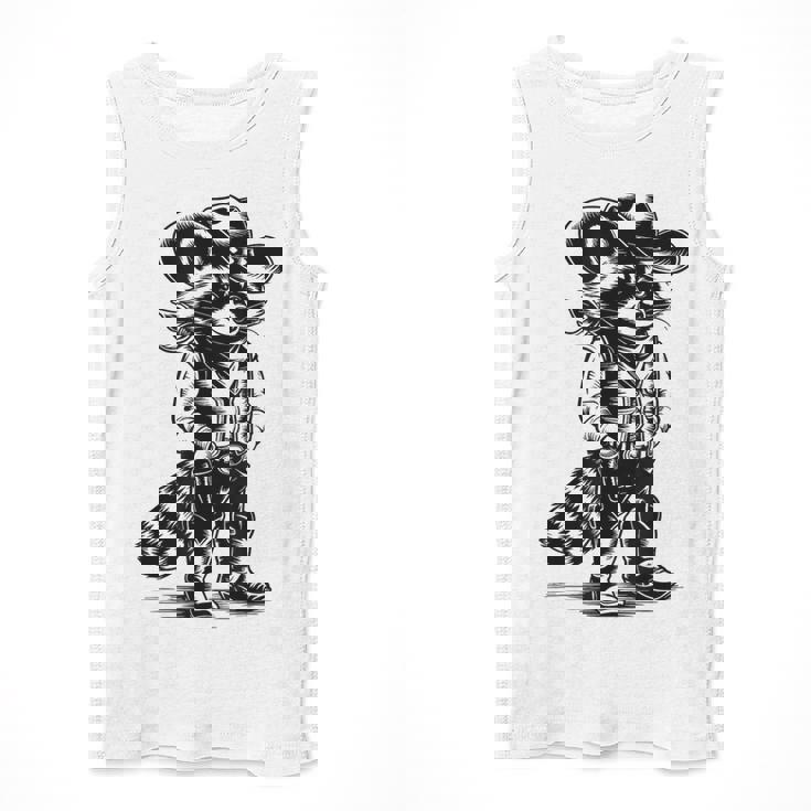 Raccoon Western Tank Top - Cowboy & Cowgirl Theme for Men & Women