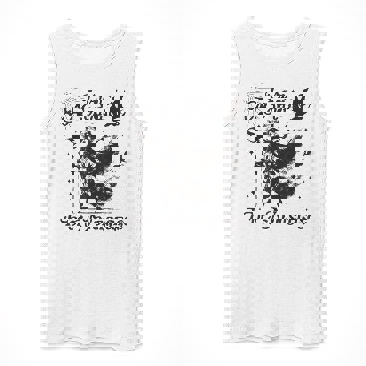 Trendy Raccoon Men's Tank Top - Fun Grey Small Cotton Blend