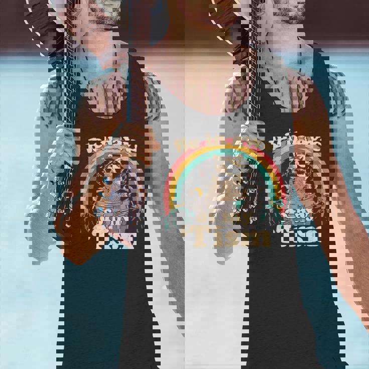 Autism Be In Awe Of My 'Tism Meme Autistic Raccoon Men Tank Top