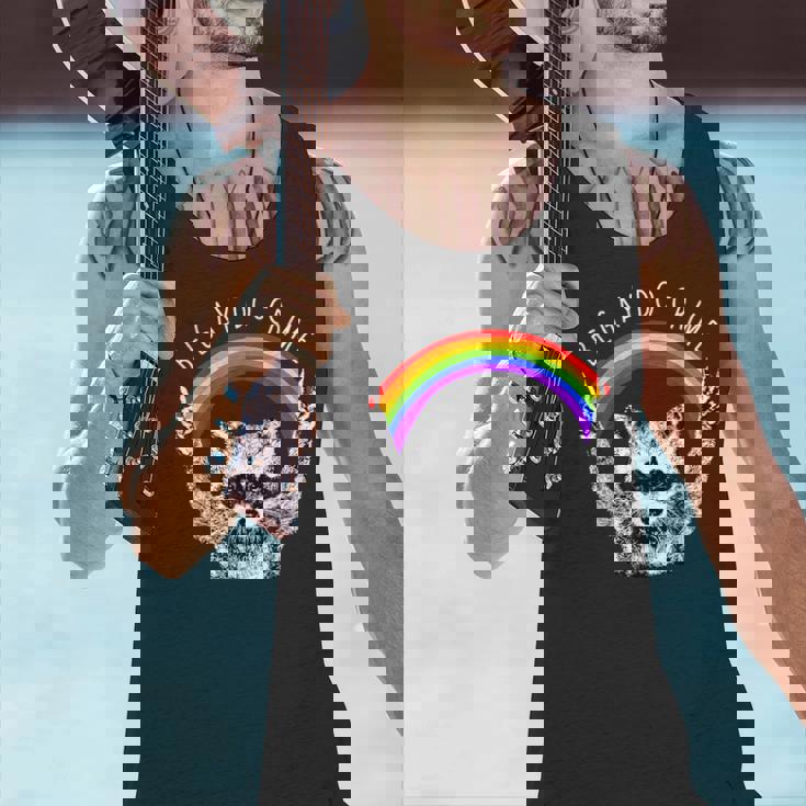 Raccoon LGBTQ Pride Tank Top | Be Gay Do Crime Rainbow Humor