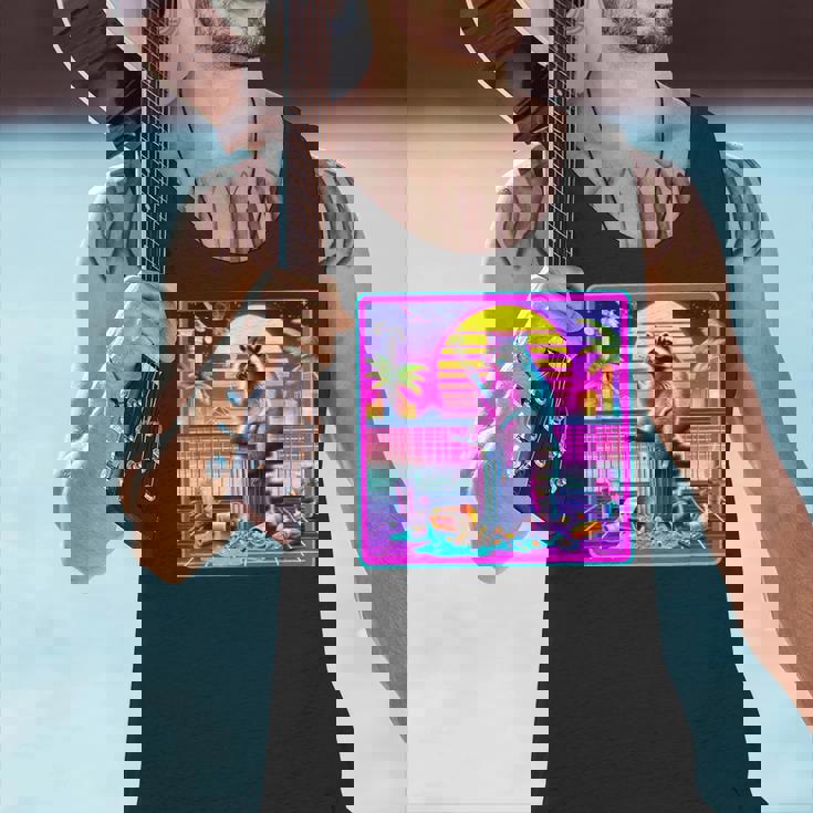 Vaporwave Raccoon Retrowave Synthwave Raccoon Meme Men Tank Top