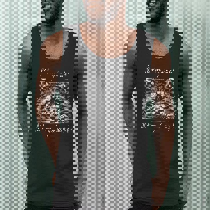 Cute Baby Raccoon Men’s Tank Top – Fun Outdoor Style