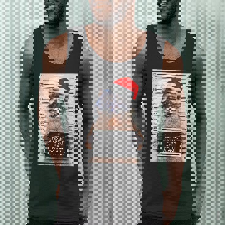 Dear Santa Raccoon Christmas Men's Tank Top | Fun Holiday Style