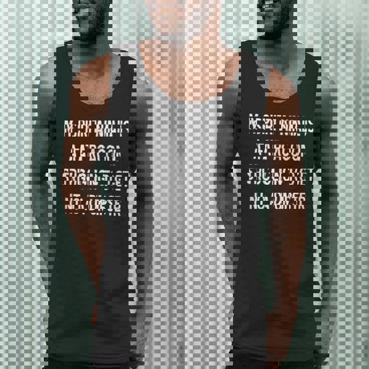 Fat Raccoon Spirit Animal Funny Men's Tank Top