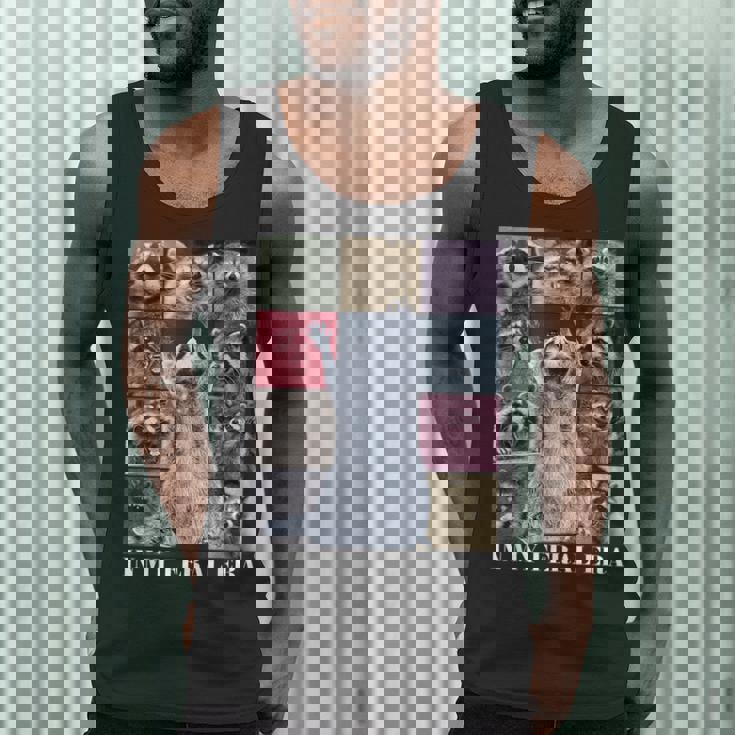 Feral Era Raccoon Meme Tank Top – Funny Animal Trash Team