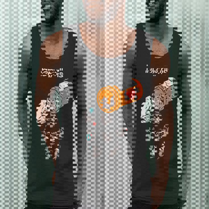 Happy Pills Raccoon Tank Top - Men’s Sleeveless Raccoon Gift