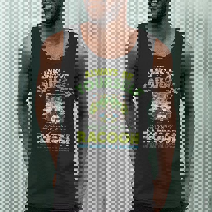 Raccoon Graphic Men's Tank Top - Fun Outdoor Theme