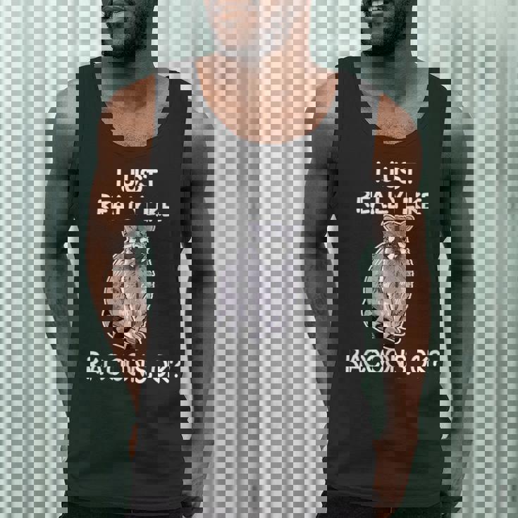 Raccoon Lover Men's Tank Top – Playful Charm for Animal Enthusiasts