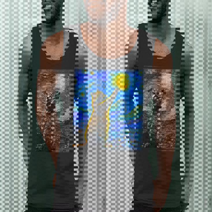 Raccoon Lover Tank Top - Van Gogh Starry Night Inspired Art