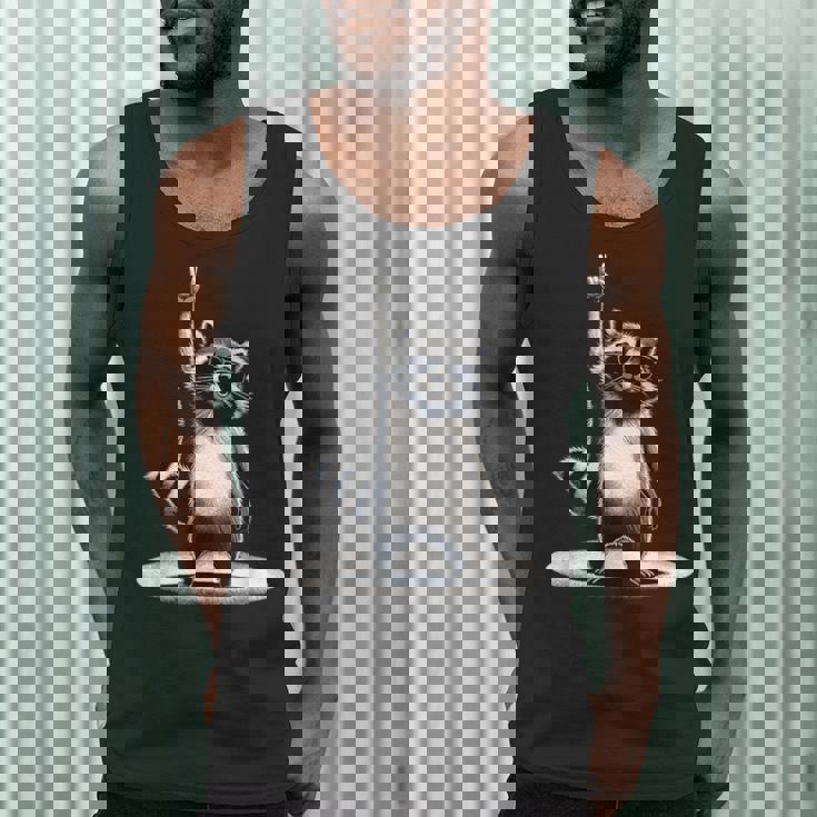 Retro Raccoon Rock Tank Top - Men, Women & Kids|Music Lover's Edition