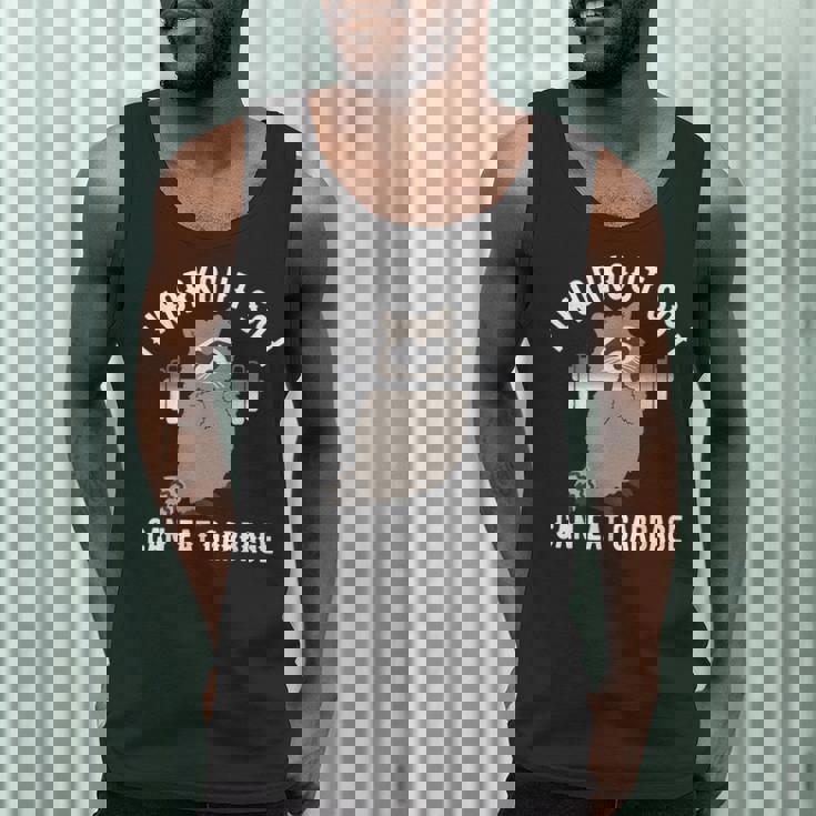 So I Can Eat Garbage Raccoon Trash Panda Workout Gym Men Tank Top