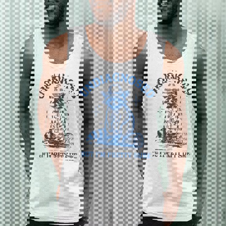 Cowboy Raccoon Meme Men's Tank Top | Quirky Humor Style