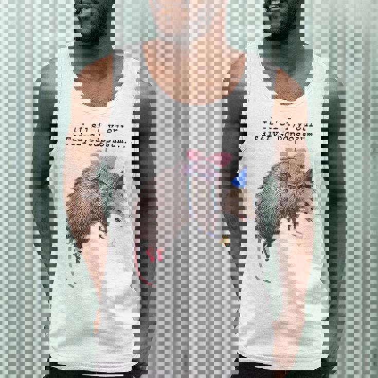 Fairy Godpossum Raccoon Trash Panda Men's Tank Top - Fun & Whimsical