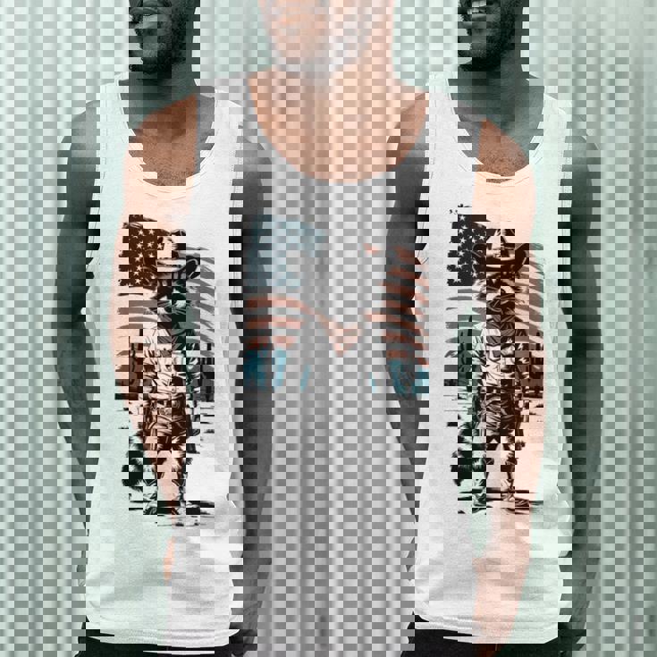 Raccoon Cowboy Country Tank Top | Vintage Style for Adults