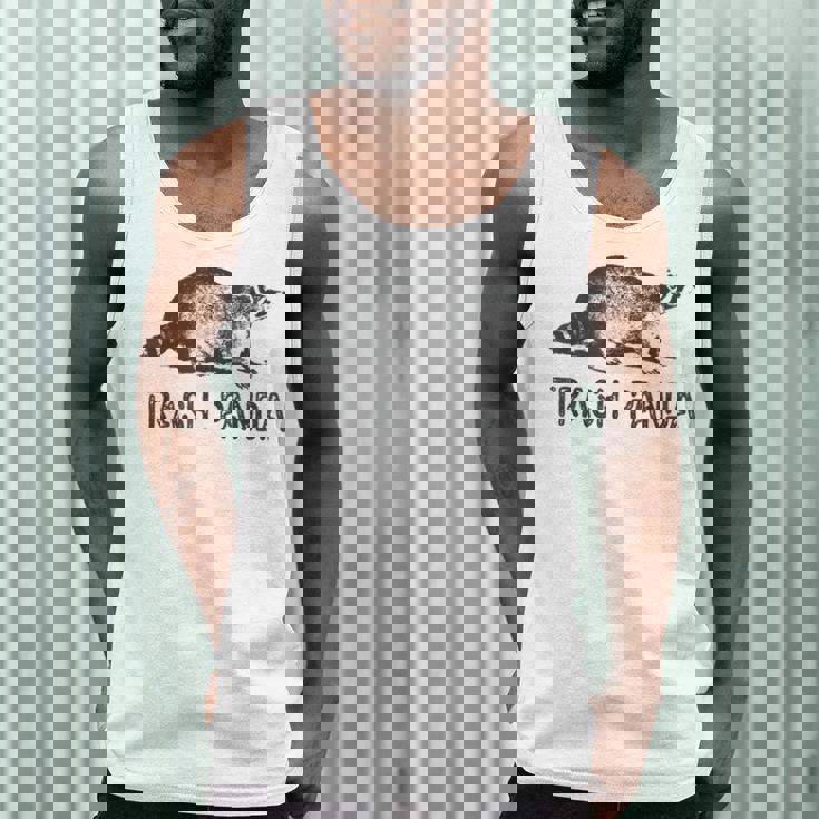 Raccoon Print Men’s Grey Tank Top | Modern Animal Graphic Tee