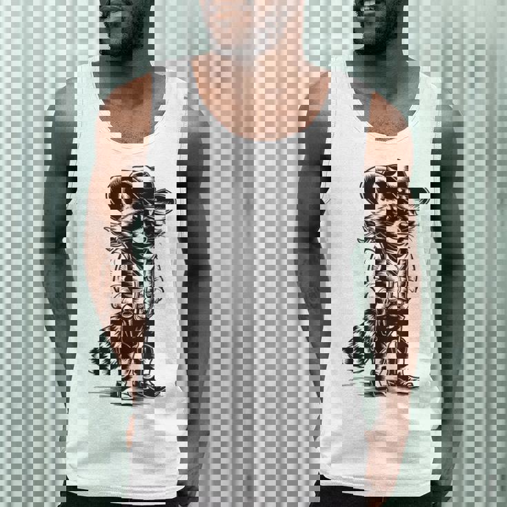 Raccoon Western Tank Top - Cowboy & Cowgirl Theme for Men & Women