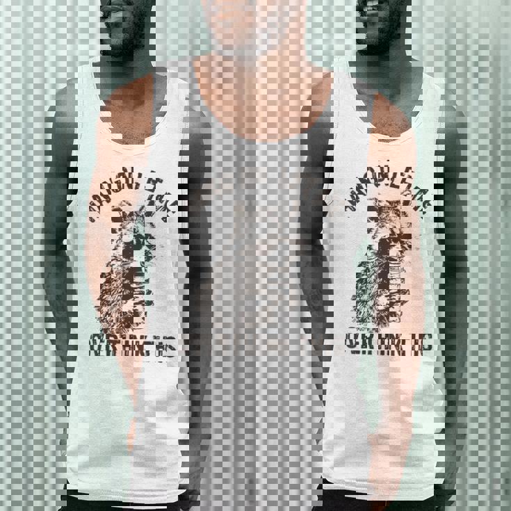 Sarcastic Raccoon Men's Tank Top - Fun Thoughtful Attitude