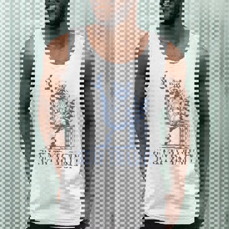 Stay Trashy Raccoon Halloween Tank Top for Men