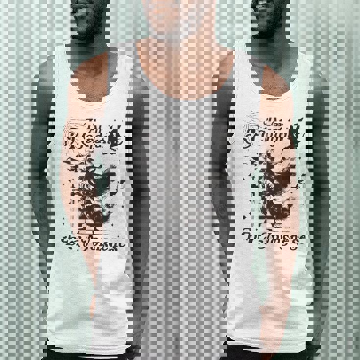 Trendy Raccoon Men's Tank Top - Fun Grey Small Cotton Blend