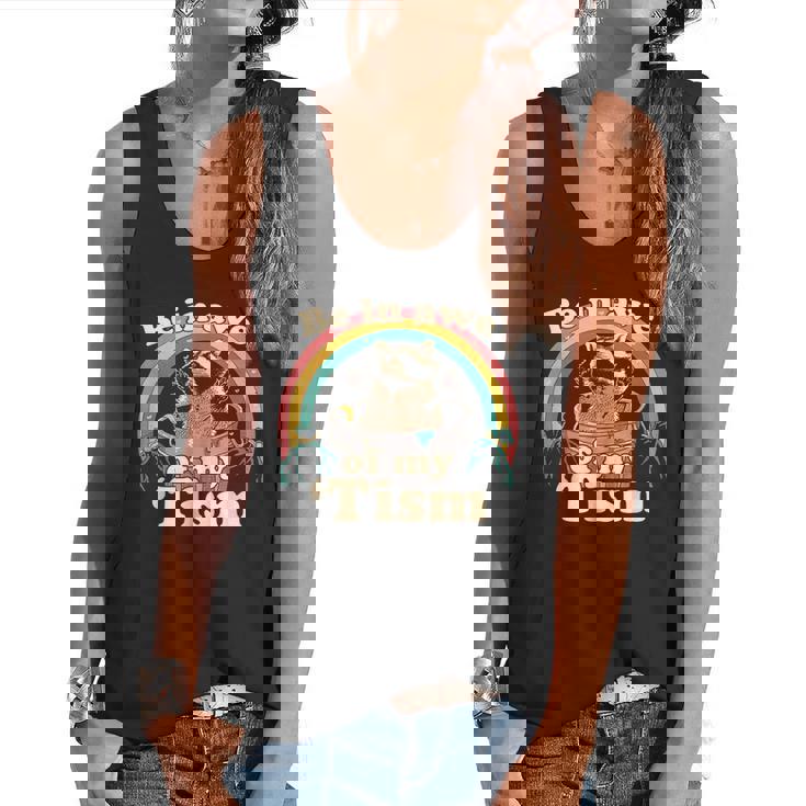 Autism Be In Awe Of My 'Tism Meme Autistic Raccoon Flowy Tank