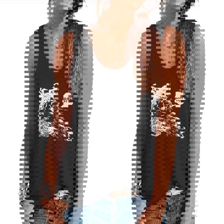 Bruh Raccoon Lover Flowy Tank - Fun Meme Slang for Teens