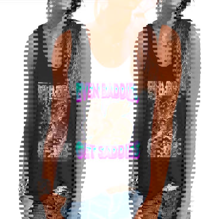Even Baddies Get Saddies Raccoon | Unique Meme Flowy Tank Top