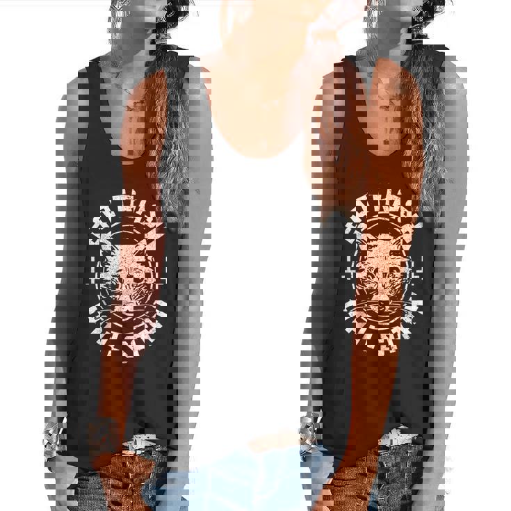 Gothic Raccoon - Hail Satan Design Flowy Tank for Standout Style