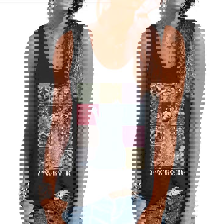 In My Feral Era Raccoon Meme Unisex Flowy Tank | Animal Lovers
