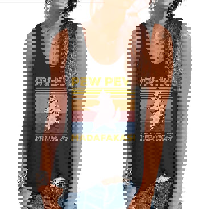 Pew Pew Raccoon Lover Tank – Vintage Retro Flowy Style