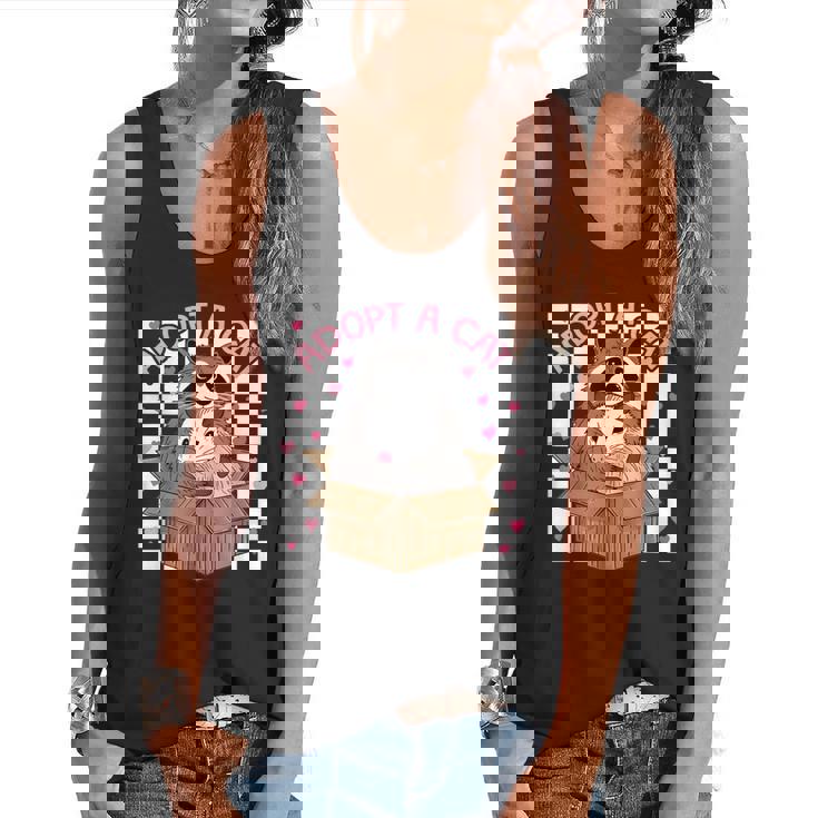 Possum Racoon Team Trash Cat Adopt Lover | Flowy Tank Top