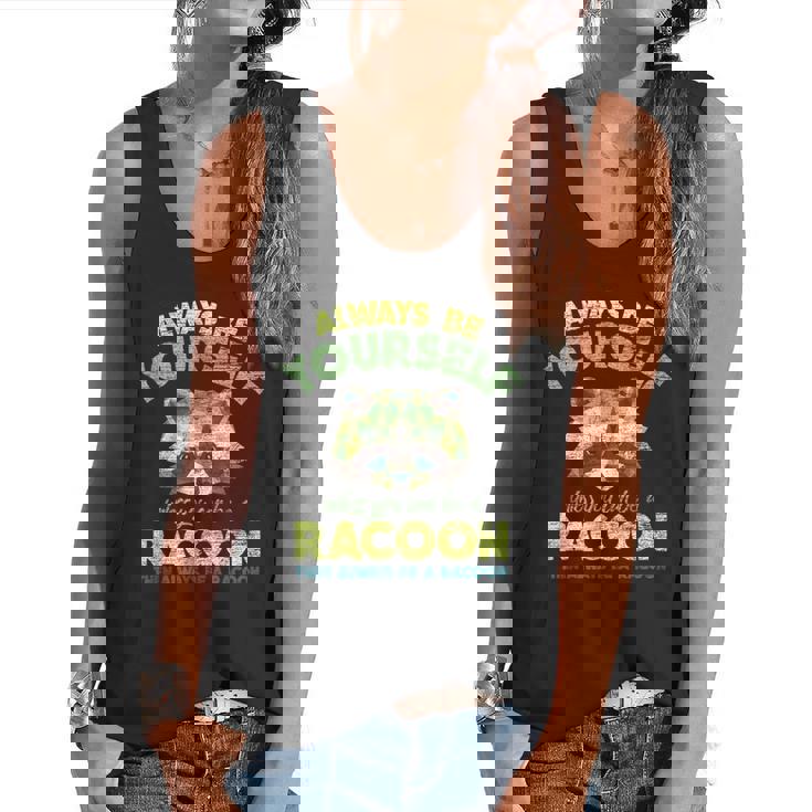 Raccoon Flowy Tank - Fun Unisex Top for Outdoor Adventures