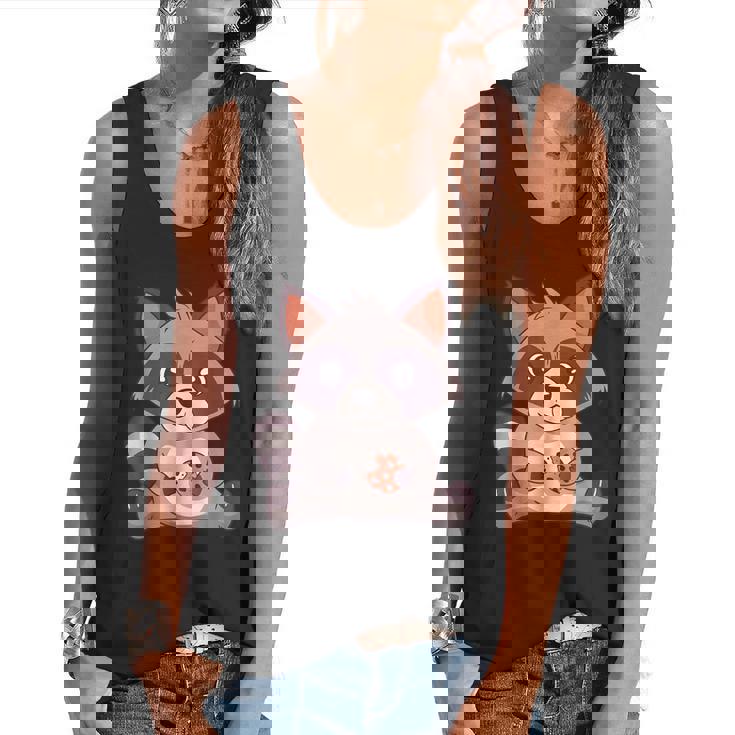 Raccoon Flowy Tank Top for Adults - Small Size - Fun & Quirky Design