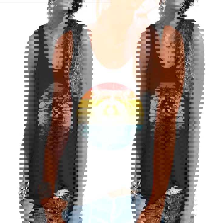 Raccoon Flowy Tank Top - Whimsical Design for Outdoor Lovers