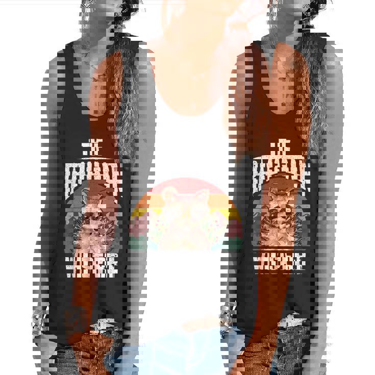 Raccoon Lover Flowy Tank - Vintage Retro Design for Unisex