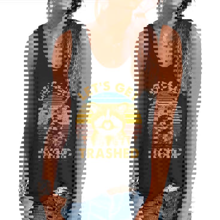 Raccoon Lovers Flowy Tank - Cute Animal Theme for Fun Vibes